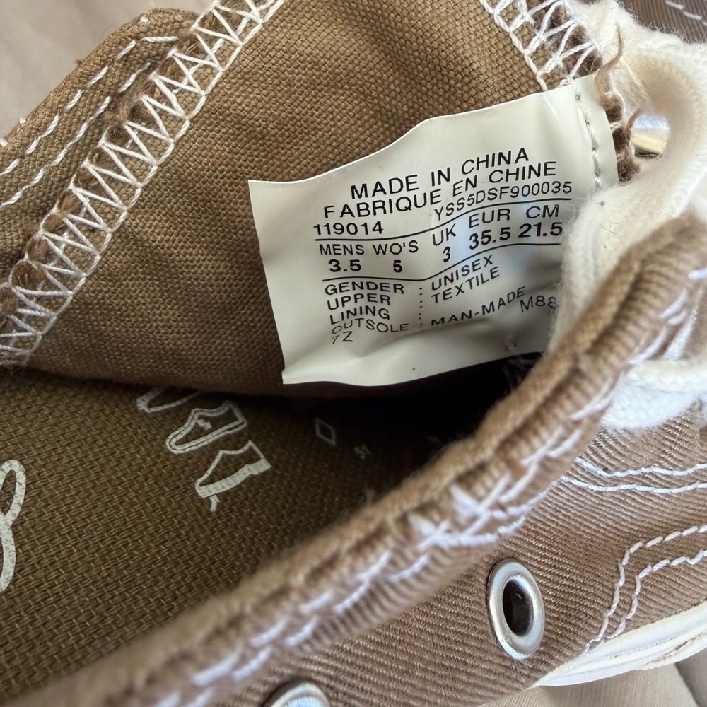 Converse Jack Purcell Low Top Brown Canvas Sneakers - Mens 3.5 Womens 5 - Picture 4 of 7